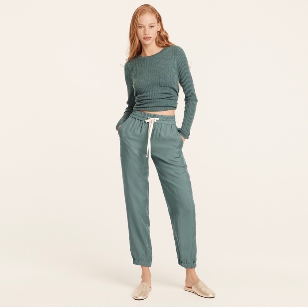 J CREW ECO CUPRO HOWARD JOGGERS Slate Green